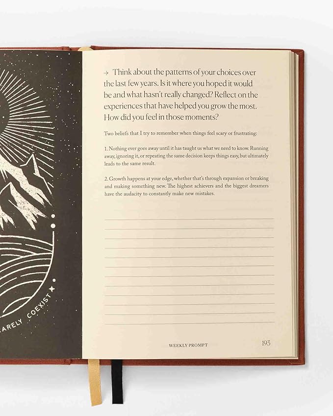 Intelligent Change Notes to Mindfulness Daily Journal for Women With Prompts to Write In, Illustrated Gratitude & Positivity, Undated Guided, Hardbound Wellness - Chelsea Kauai (Sunset Orange)