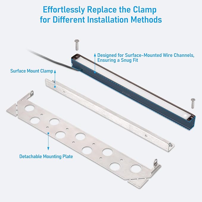 LEONLITE 8-Pack 12 Inch LED Hardscape Lighting, Update Retaining Wall Lights, LED Landscape Lighting, 12-24V AC/DC Paver Light Low Voltage, 3W/5W/7W Dimmable Outdoor Step Lights, 2700K Soft White, ETL