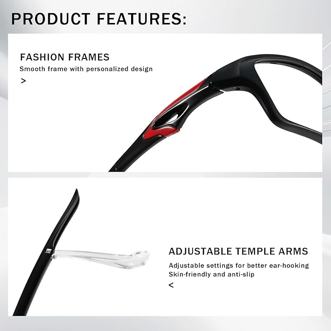 kimorn Blue Light Blocking Glasses For Women Men,Rectangular Frame Foldable Temple Anti Eyestrain Eye Protection