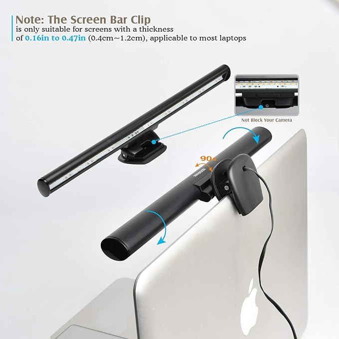 Monitor Light Bar, Computer e-Reading Task Lamp - 3 Color Modes, 10 Brightness Levels, USB Powered