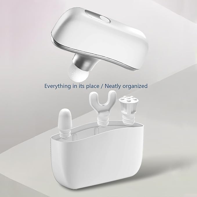 Mini Fascia Massage Gun Portable & Handheld, Muscle Pain Relief in Neck, Back, Leg, Hand, Shoulder Deep Tissue Percussion Fascia Gun. (Silver-White)