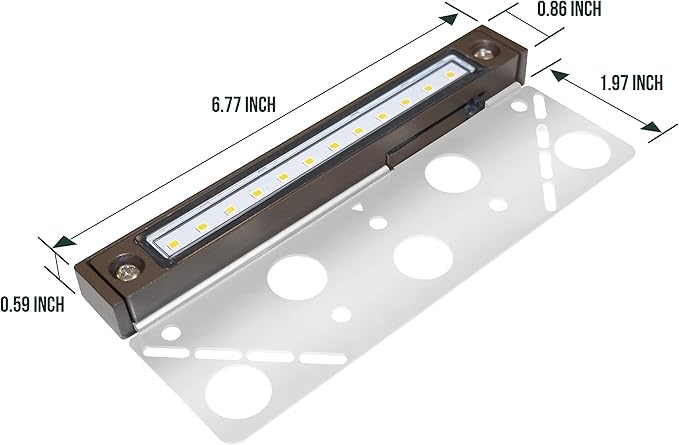 GKOLED 8-Pack Replaceable 6.8" LED Hardscape Lights, Low Voltage Retaining Wall Light, Paver Wall Hardscape Lighting, Outdoor Landscape Step Lights, 12VAC/DC 1.5W 2700K, Die-cast Aluminum Housing