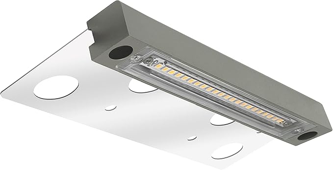 GKOLED Hardscape Light, Paver Wall Lights, 6.8 Inches Step Lighting, Integrated 4W 2700K LED Chips, Solid Powder Coated Die-cast Aluminum Housing, 12V AC/DC, Gray, UL Listed