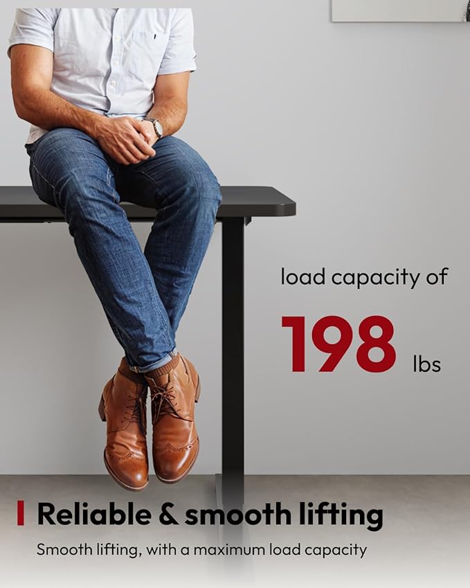 SANODESK Standing Desk Height Adjustable Electric Stand up Desk 63x28 Inches Sit Stand Home Office Desk with Splice Board, Black Frame/Black Top