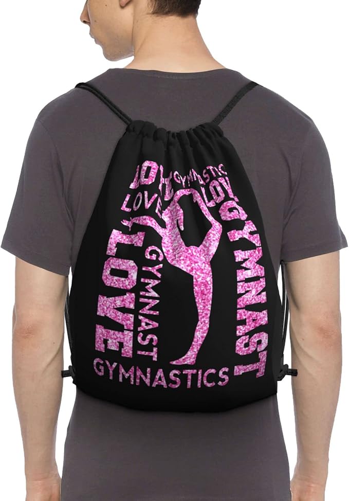 Gymnastics Drawstring Backpack Gym String Bag Drawstring Sackpack Sport For Womens Mens