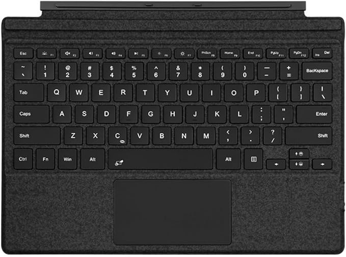 Keyboard for Surface Go 4/Go 3 /Go 2/Go, Portable Type Cover for Surface Go, 7-Color Backlit, Ultra-Slim Wireless Keyboard with Multi-Touch Trackpad,Black