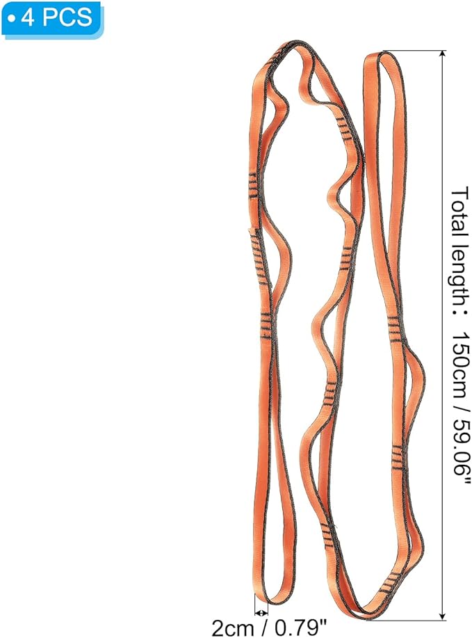 PATIKIL Daisy Chain Straps, Strong Climbing Strap Adjustable Nylon Chain Sling with Loops for Aerial Yoga Hammock Swing