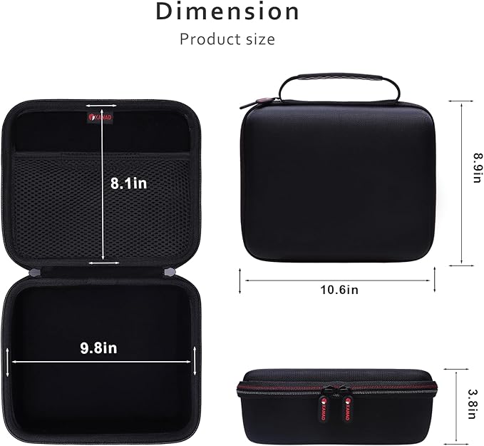 XANAD Massage Gun Case Compatible with Theragun Prime Percussive Therapy Deep Tissue Muscle Treatment Massage Gun,Black