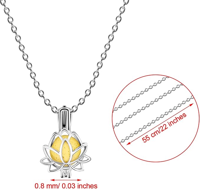 Blulu 4 Pcs Aromatherapy Essential Oil Diffuser Necklace for Women Christmas Locket Pendant Stainless Steel Necklace with 24 Pcs Refill Lava Stone Balls for Men Women Jewelry Accessory Birthday Gift