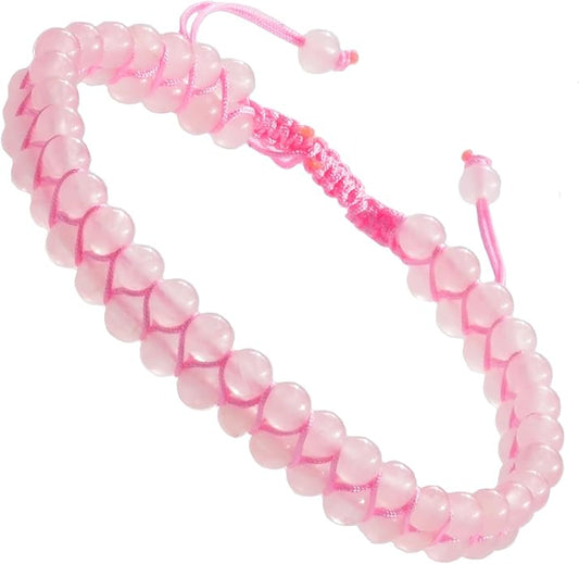 MASSIVE BEADS Double Layer Natural Chakra Healing Power Crystals Macrame Bracelet Yoga Stone Beads Gemstone Meditation Relax Anxiety Bangle for Unisex Women Men