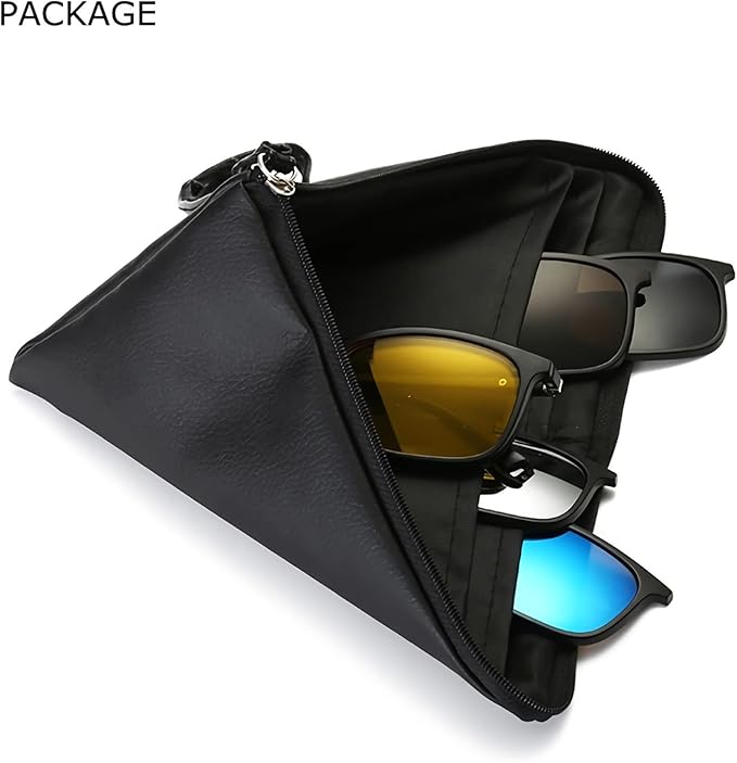 Clip on Flip up Polarized Lens For Prescription Glasses UV Protection Sunglasses (Clear lenses not Polarized)