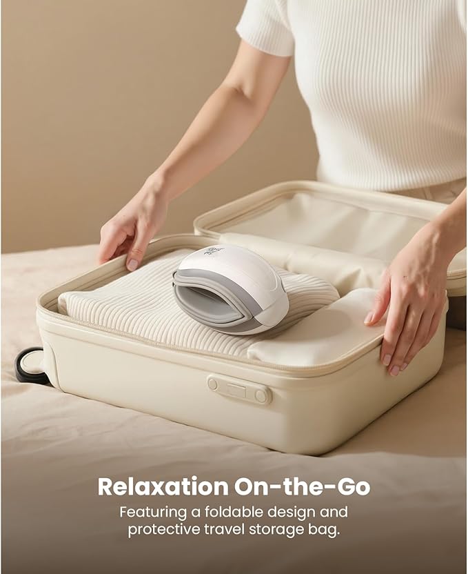 BOB AND BRAD Eye Massager FSA Eligible/HSA Eligible, EyeOasis 2 Heated Eye Mask for Migraines with Music, Smart Migraine Massager Reduce Dry Eyes Improve Sleep, Birthday Gifts for Women Men Mom Dad