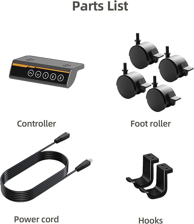 Claiks Standing Desk Frame, Electric Stand Up Desk Legs Frame Workstation Up to 63",C-Shaped Adjustable Standing Computer Desk for Home and Office, (Black Frame only)