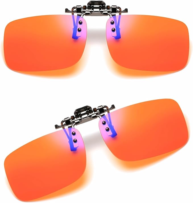 Clip on Flip up Polarized Lens For Prescription Glasses UV Protection Sunglasses (Clear lenses not Polarized)