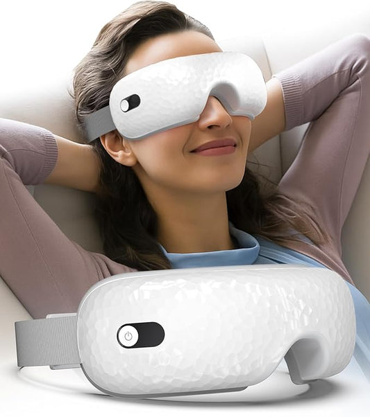 Eye Massager with Heat,Massaging Eye Mask Presents Birthday Gifts for Women mom Men him,Rrelaxing Eye Care Headache Massager Equipment for migraines Relax eyeris