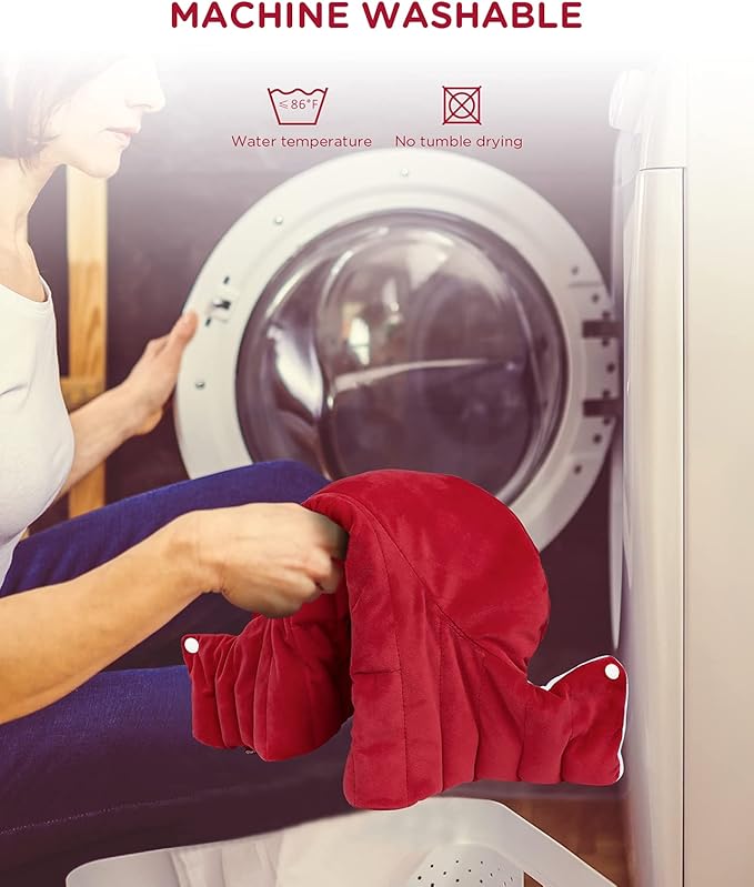 Heating Pad for Neck and Shoulders and Back, Comfytemp Weighted Electric Heat Pad for Pain Relief, 2.6lb Large Heated Wrap, 9 Heat Settings, 11 Auto-Off, Women Men Birthday Gifts Red