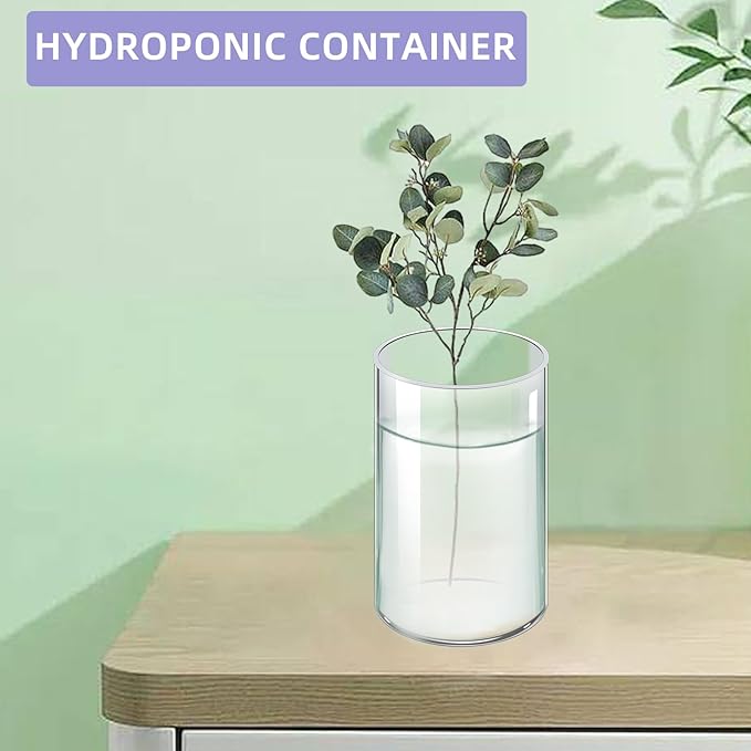 Acrylic Pen Holder 2 Pack, Acrylic makeup brush holder, Clear Pen Cup, Acrylic Cylinder Perfect for Desk organizer, Cylinder