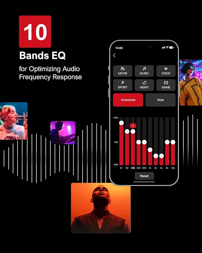 ULTIMEA 7.1ch Virtual Surround Sound Bar, Sound Bar for Smart TV with 4 Surround Speakers, Peak Power 330W, Surround Sound System for TV, App Control, TV Soundbar with Subwoofer, Opt/AUX/BT, Aura A40