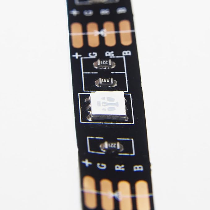 HICHN LED Strip Lights 16.6 feet RGB Color with APP and IR Remote 5050 SMD LED for Bedroom,Home,TV Backlight(LED_BTU50H), Multicolor, 15 feet (with Remote Control)