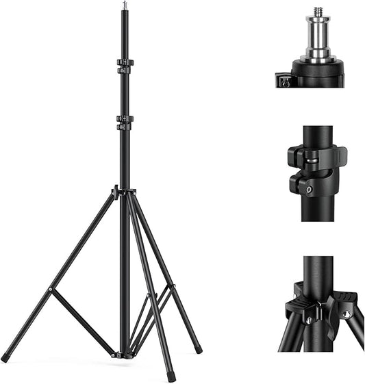 SMALLRIG Photography Light Stand 110"/9.2ft/280cm, Air-Cushioned Aluminum Photo Video Tripod Stand with 1/4" Screw for Softbox, Studio Light, Reflector and Ring Light, Max Load 8kg, RA-S280