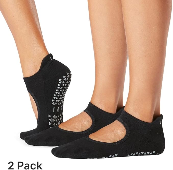 TAVI NOIR Emma Non Slip Socks for Women - Non Skid Grippy for Active Sports Workout Barre, Pilates, Yoga Socks