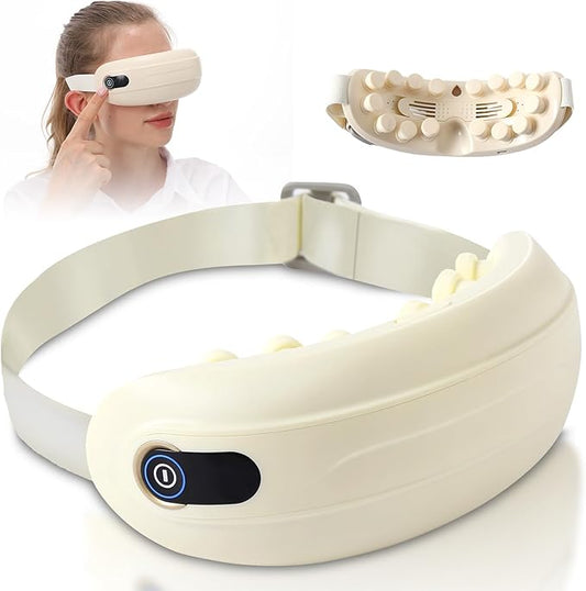 Steam Eye Massager with Heat, 4 Modes of Vibration Massage - Bluetooth Music Electric Massager Lightweight & Portable, Relieves Fatigue, Type-C Fast Charging, Gifts