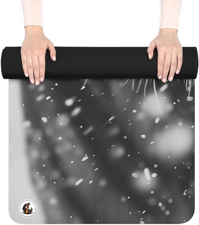 Snowy Tiger Rubber Yoga Mat - Non-Slip Fitness Exercise Mat