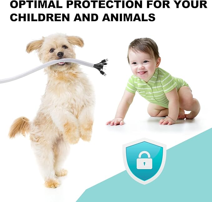 AGPTEK Cable Sleeve Cover, 10ft - 1 inch Cord Management Wire Organizer Under Desk, Home Office Computer Wire Cover Hider Cord Protector, Protect Pet Cat Dog from Chewing, White