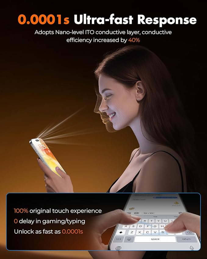 UNBREAKcable iPhone 16 Plus Screen Protector [3-Pack], Tempered Glass with Auto-Align Tech for Easy Install, 9H+ Hardness, Anti-Fingerprint, Ultra-Clear, Full-Coverage Protection, 6.7-Inch