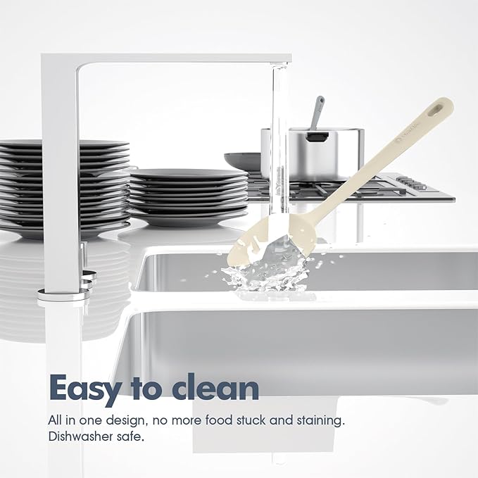 5 Pieces Silicone Spatula Set, Food Grade Rubber Spatula, Upgrade Strong Handle with Ergonomic Grip, Heat Resistant Up to 600°F for Nonstick Cookware, Cooking Candy Series