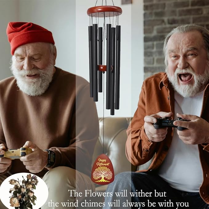 Retirement Gift for Woman Men, 32" Wind Chimes Retirement Gifts, Happy Retirement Gifts for Coworker Colleague Boss Teachers Nurses Friends, Going Away Gifts Retirement Decorations