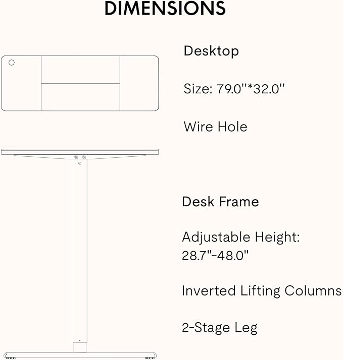 SANODESK Electric Standing Desk 79x32 Inch Height Adjustable Stand Up Desk Home Office Computer Workstation Sit Stand Home Office Desk with Splice Board (Black Frame + Black Top)