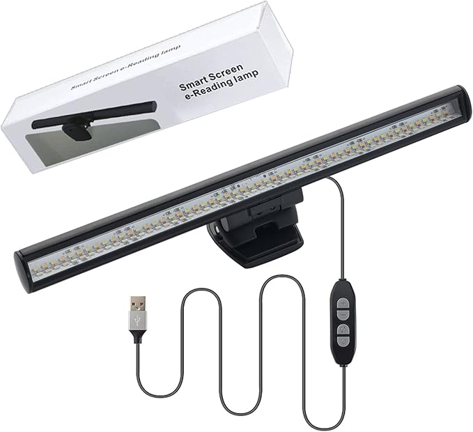 Laptop Monitor Light Bar Reading LED Laptop Keyboard 3 Color Temperature Modes USB Light LED Computer Monitor Light with USB Powered for Work and Office Eye Health Care Portable for Travel