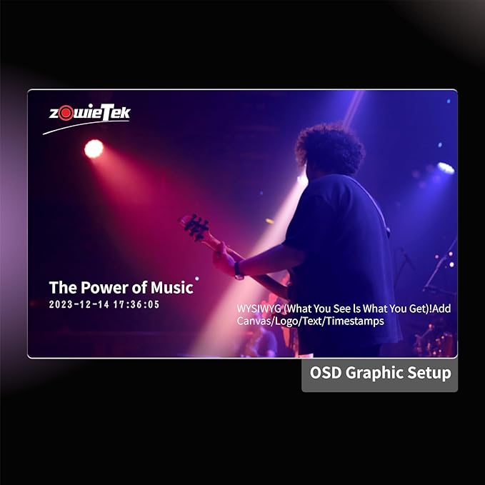 zowietek 4K PTZ Camera PoE, 12X Optical Zoom, Simultaneous HDMI and SDI Output, USB Out for Conference, RTSP/RTMP(s)/SRT, Standalone IP Live Streaming to YouTube for Meeting, Church, Event