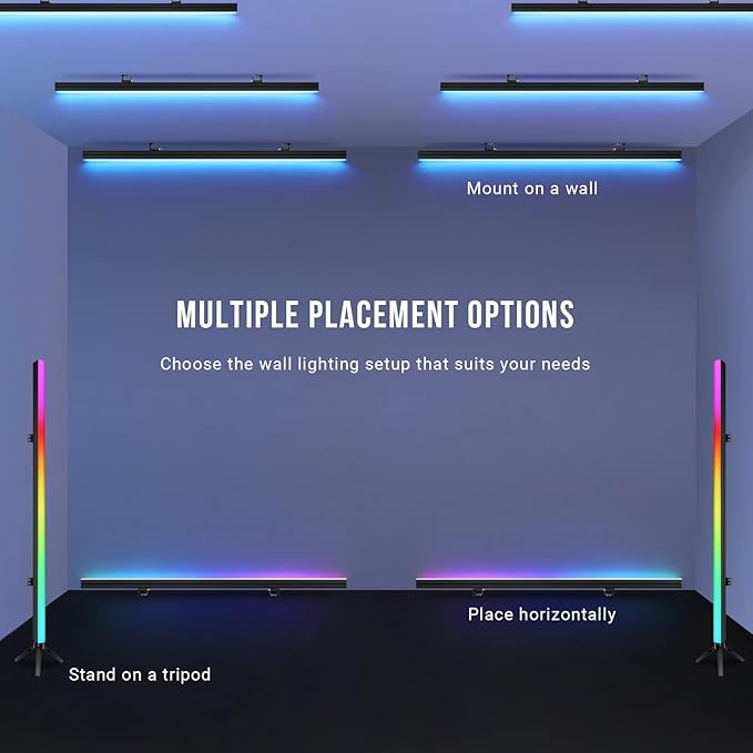 2Pack DJ Light Bars with Stand - 39" RGB Light Bar - Smart APP & Remote Control - Music Sync Timer Setting - Multiple Placement Options Suitable for Party Events Stage Gaming Living Room Decor