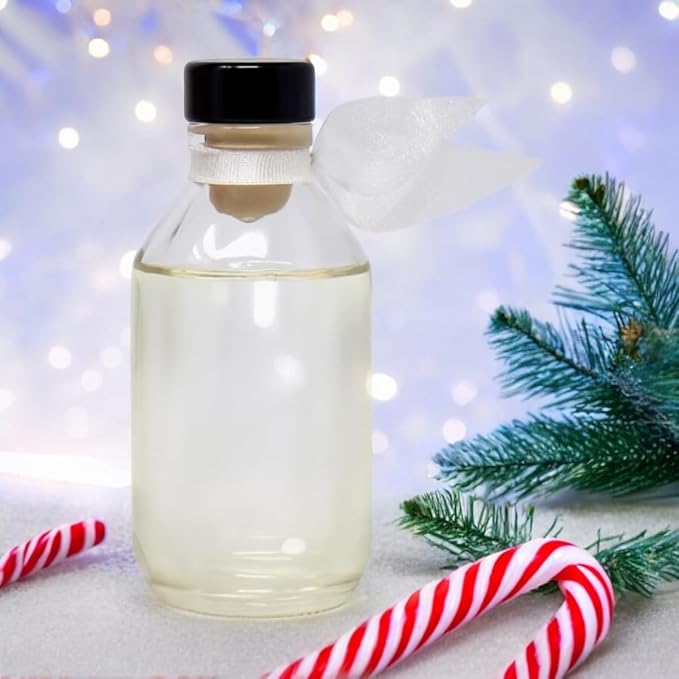 LOVSPA Reed Diffuser Set, Peppermint Bark Scented Oil Diffuser with Sticks, Home Fragrance Accessories for Bathroom Shelf Decor, Aroma Diffusers for Home or Office Desk, USA Made