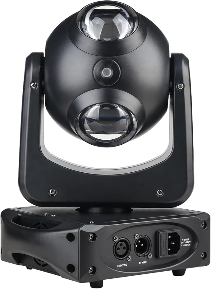 PartyLights 100W Moving Head Light with Beam Effect Scan, Sound Activated for Weddings & Live Events