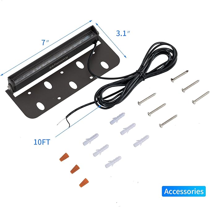 4-Packs 3W 7inch LED Hardscape Paver Lighting,12V AC/DC Low Voltage Retaining Wall Lights,LED Landscape Lighting,5000K Daylight White Outdoor Step Light,50,000 Hours Lifespan