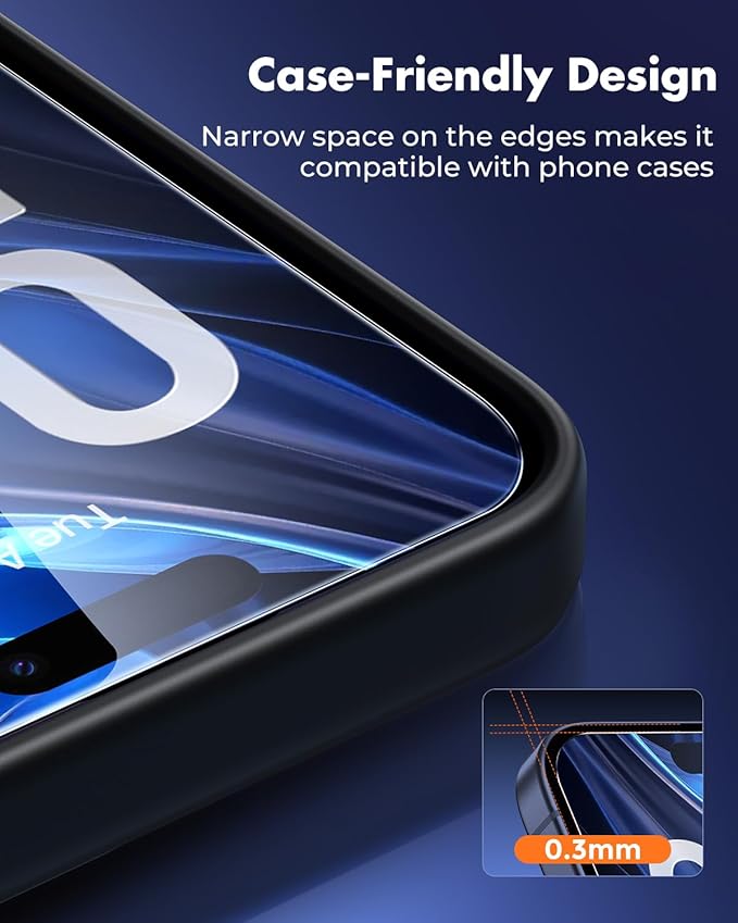 UNBREAKcable 2-Pack Screen Protector for iPhone 17 Pro, Double Shatterproof Tempered Glass [Easy Installation Frame] [9H Hardness] [99.99% HD Clear] [Case Friendly] for Apple iPhone 17 Pro 6.3 inch