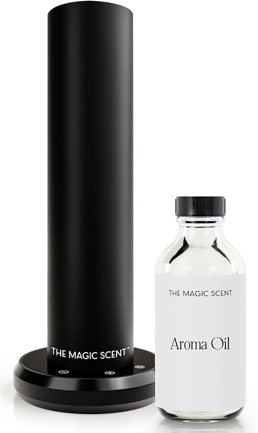 Bluetooth Tower Diffuser Home & Office - Smart Ultra-Quiet for Home & Hotel - Waterless Cold-Air Programmable Professional Diffuser Machine - Essential Aroma Oil Included