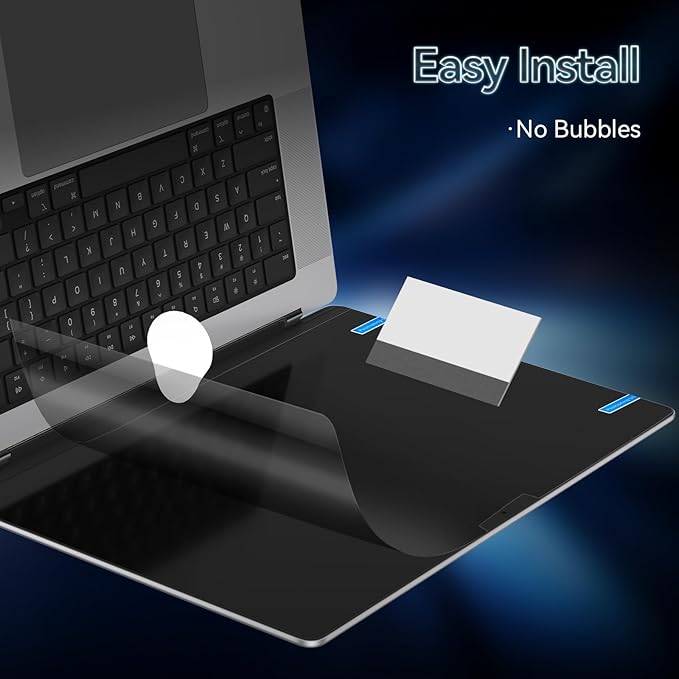 360° Privacy Screen for MacBook Pro 16 Inch (2021-2024, M1, M2, M3, M4), 4 Way Privacy Anti Glare Blue Light Filter Shield Film Anti Spy Laptop Protector for Mac 16.2In Computer