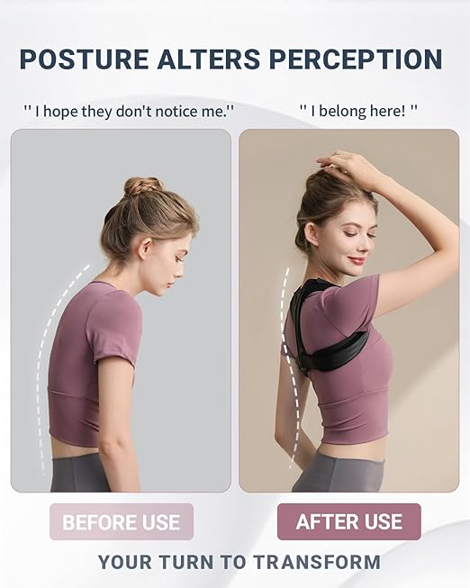 Upper Back Brace Posture Corrector For Women & Men,Lightweight Back Straightener Posture Corrector For Men,Adjustable Upper Back Support,Clavicle Brace For Round Shoulder & Hunchback (Small)