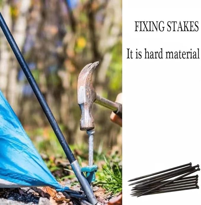 Metal Landscape Edging Anchoring Spikes, 100PCS 10 Inch Landscape Paver Edging Anchoring Spikes for Artificial Turf, Weed Barrier, Tent Spikes, Camping (100)