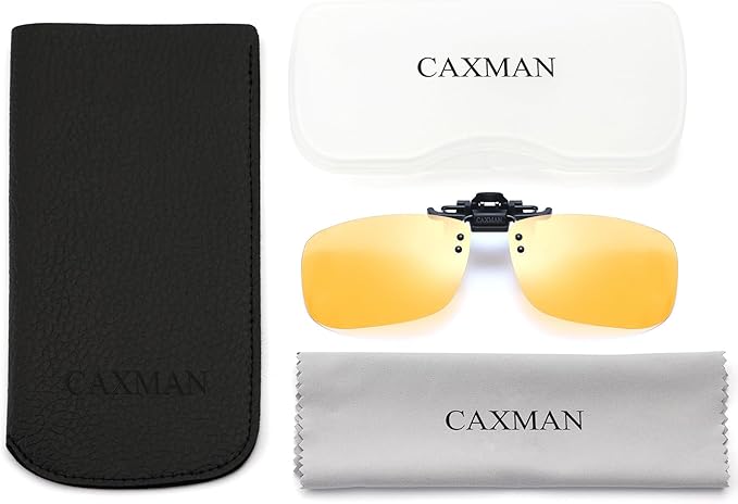 Polarized Clip-on Flip Up Metal Clip Rimless Sunglasses for Prescription Glasses