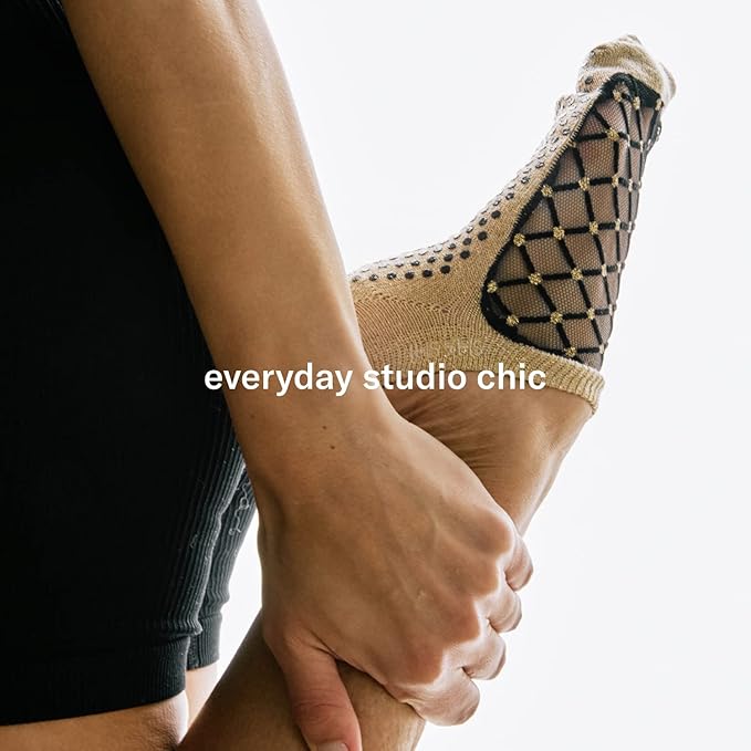 SHASHI Mesh Socks for Women – Stylish, Full-Coverage Non Slip Socks for Barre, Yoga and More