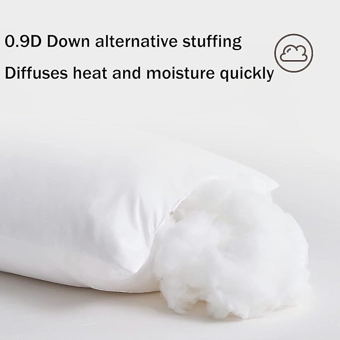 Hotel Collection Bed Pillows Standard Size Set of 2 Back Sleeper Pillow for Adults Stomach Kids Side Sleeping Medium Soft Plush Fluffy White 20x26 inches