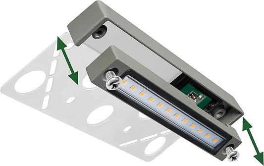 GKOLED 6.8 Inch LED Hardscape Lighting, Low Voltage Outdoor Retaining Wall Lights, Paver Lights, Light Module Replaceable Step Light, IP65 Waterproof, Die-cast Aluminum Housing Gray