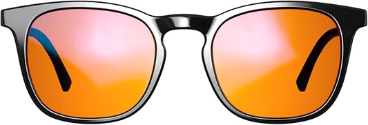 Swanwick HARVARD NIGHT SWANNIES - Premium Blue Light Blocking Glasses, Clear Lens, Block Blue Light from Gaming PC, Smartphone w/FREE $497 Training Course (Black, Regular)