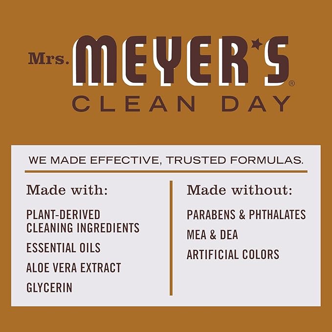 MRS. MEYER'S CLEAN DAY Liquid Dish Soap, Biodegradable Formula, Limited Edition Acorn Spice, 16 fl. oz - Pack of 3