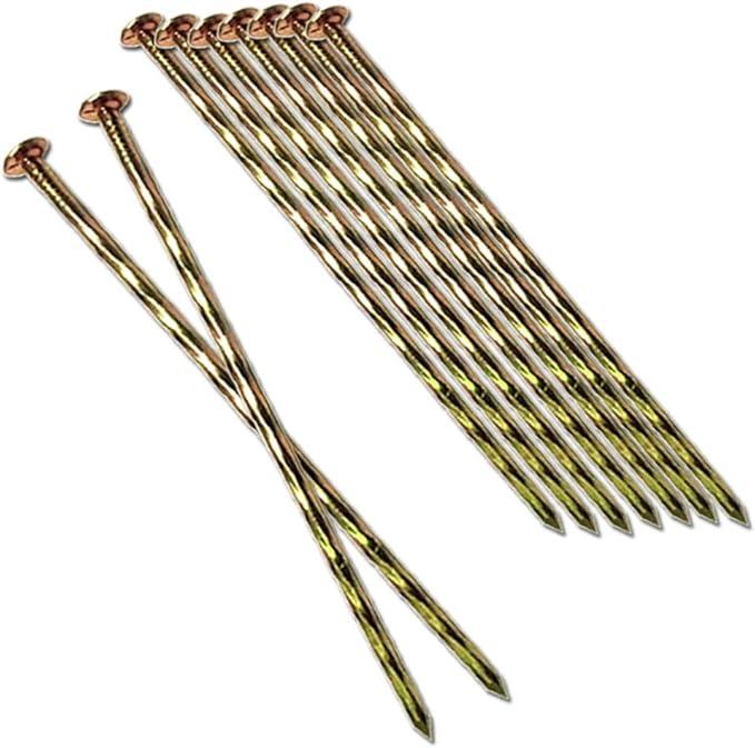 Metal Turf Stakes 200 Pcs 6-Inch Landscape Stakes, Spiral Galvanized Landscape Spikes, Garden Nails for Artificial Turf, Paver Edging, Weed Barrier, Lawn Edging，Carpentry and More